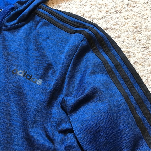Blue Adidas Full-Zip Hoodie - Picture 3 of 6